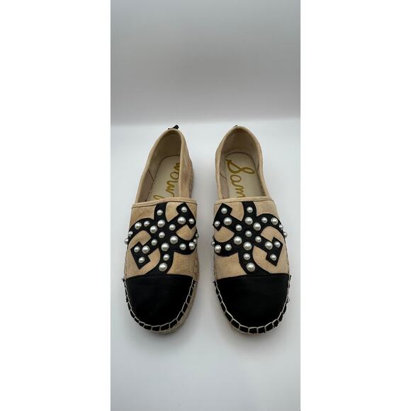Sam Edelman Shoes - Sam Edelman Leather Black and Tan Espadrilles Size 10M